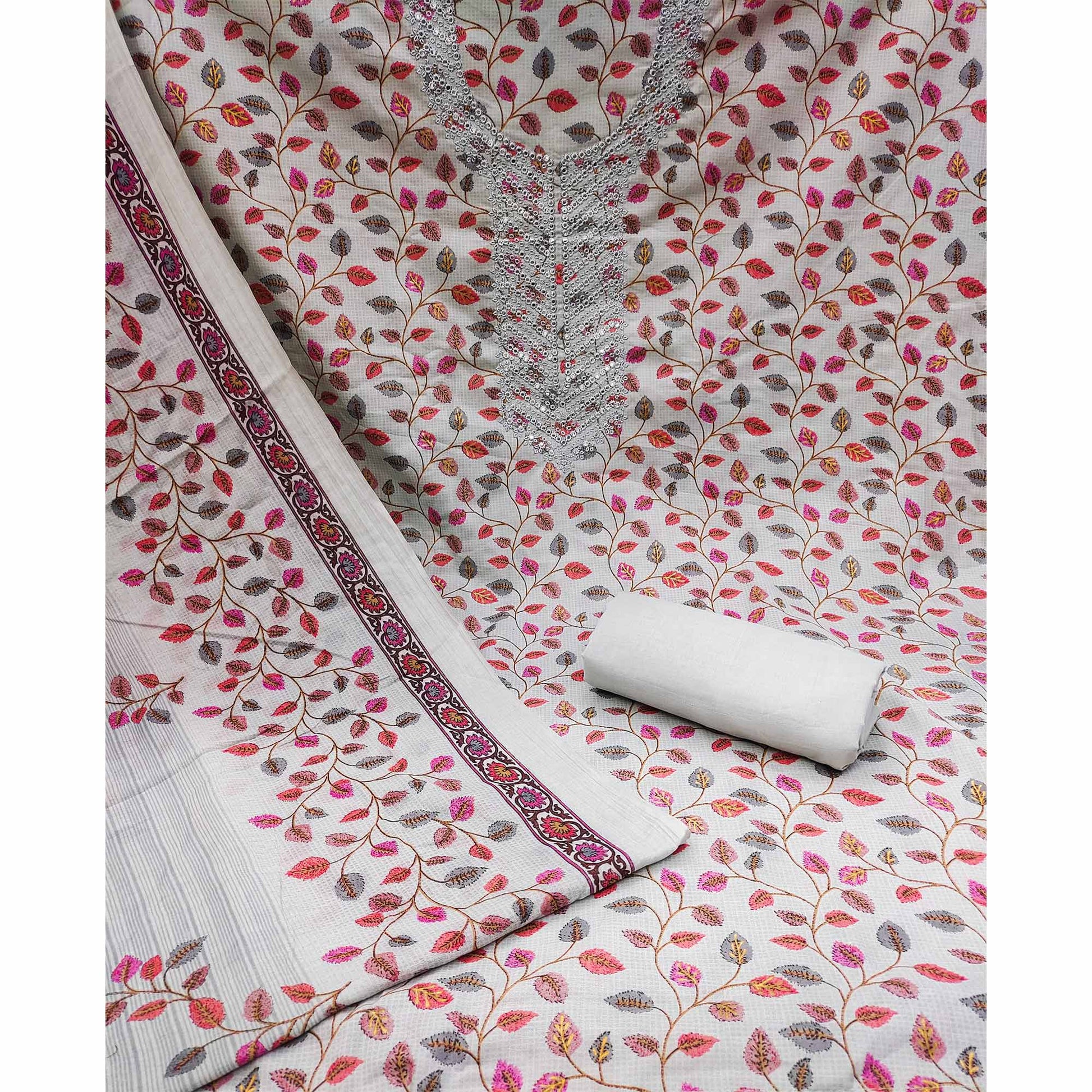 grey-floral-printed-mirror-work-pure-cotton-dress-material