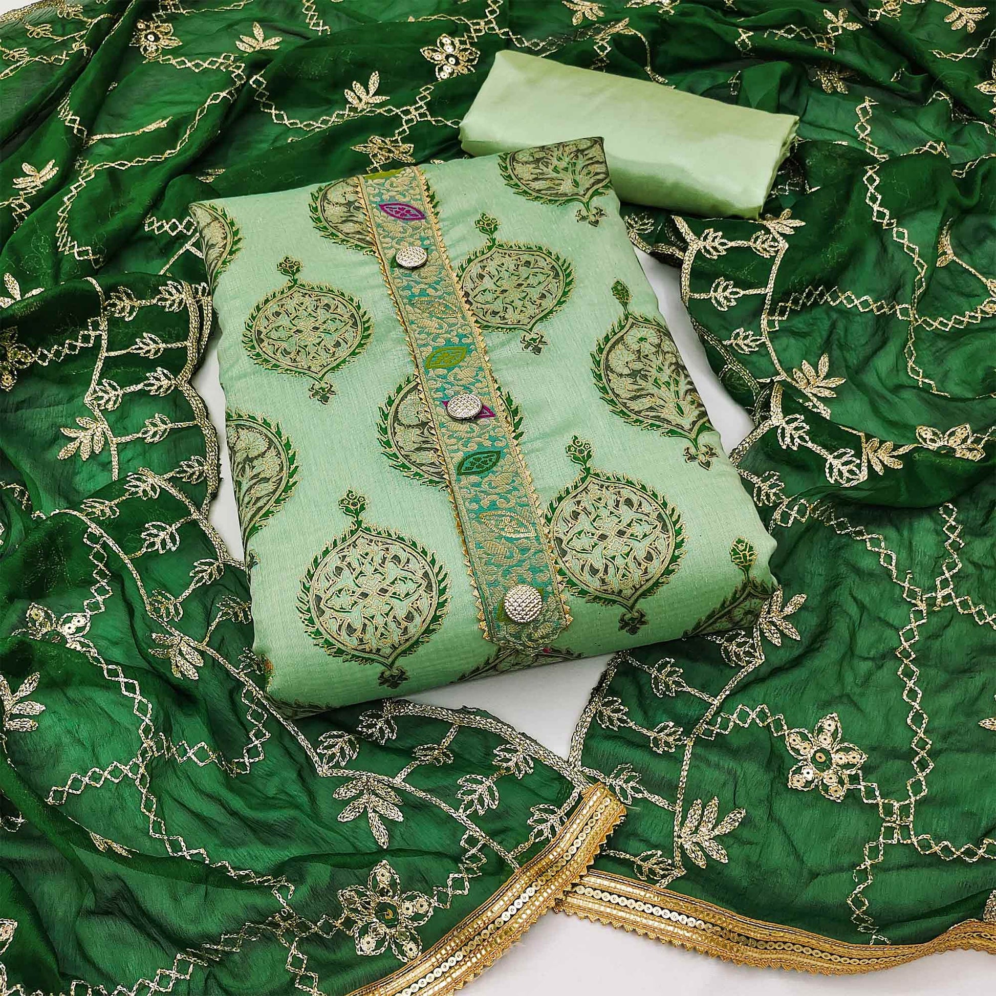 green-embroidered-chanderi-dress-material-6