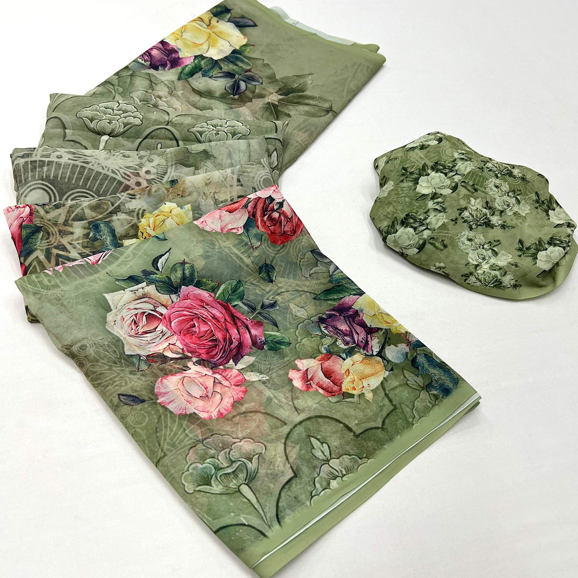 green-digital-floral-printed-georgette-saree