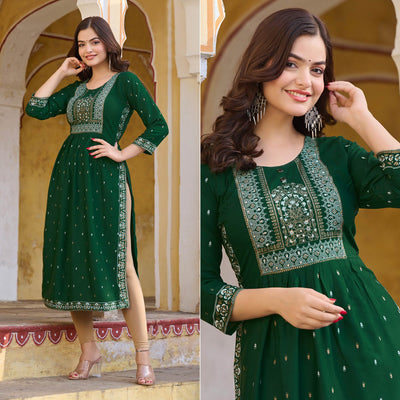 green-printed-rayon-naira-cut-kurti