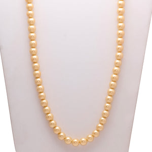 Cream Single Line Pearl Mala