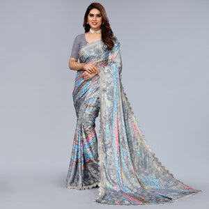 grey-floral-printed-art-silk-saree-with-crochet-border-1