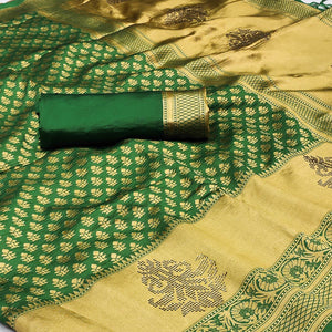 green-woven-art-silk-saree-with-tassels-9