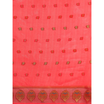 Maroon Woven Organza Saree