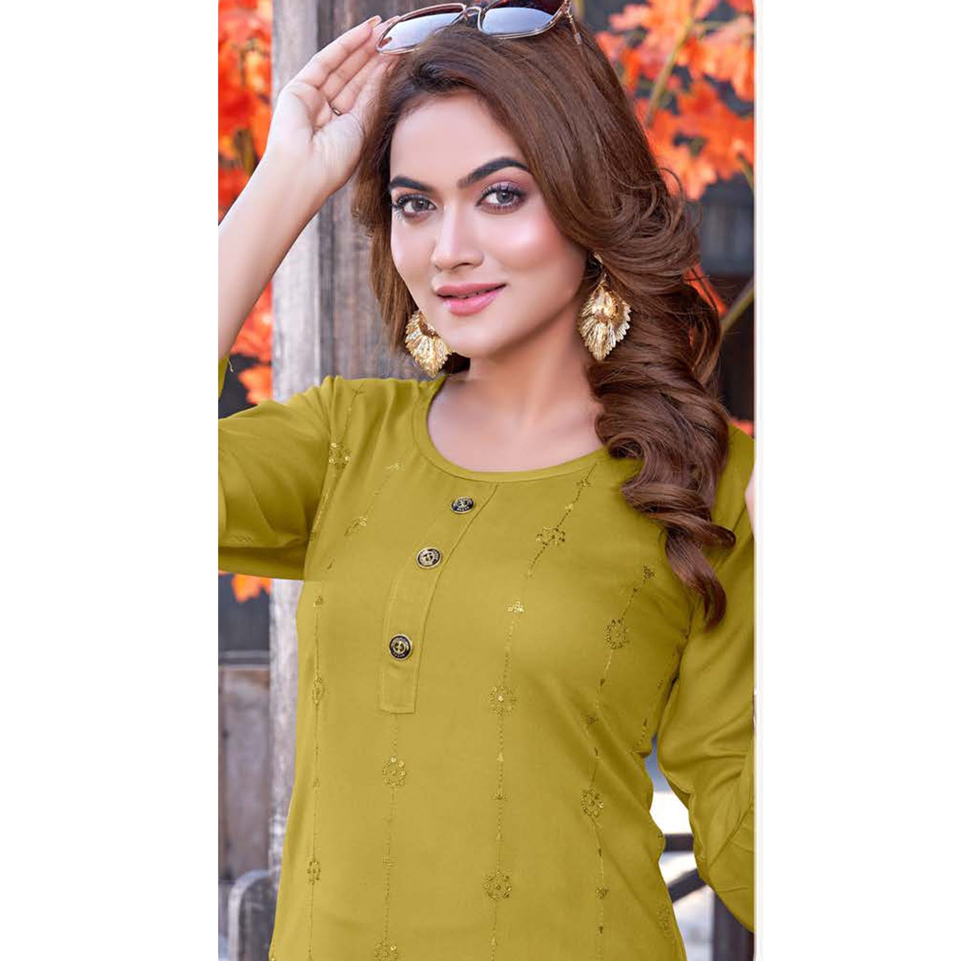 3-green-sequins-embroidered-rayon-kurti