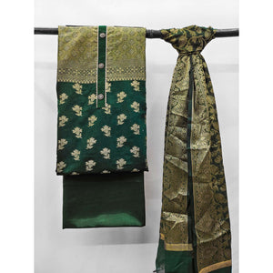 5-green-floral-woven-banarasi-silk-dress-material