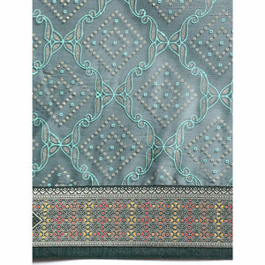 green-foil-printed-with-fancy-border-chiffon-saree