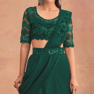 green-sequins-embroidered-ready-to-wear-art-silk-saree