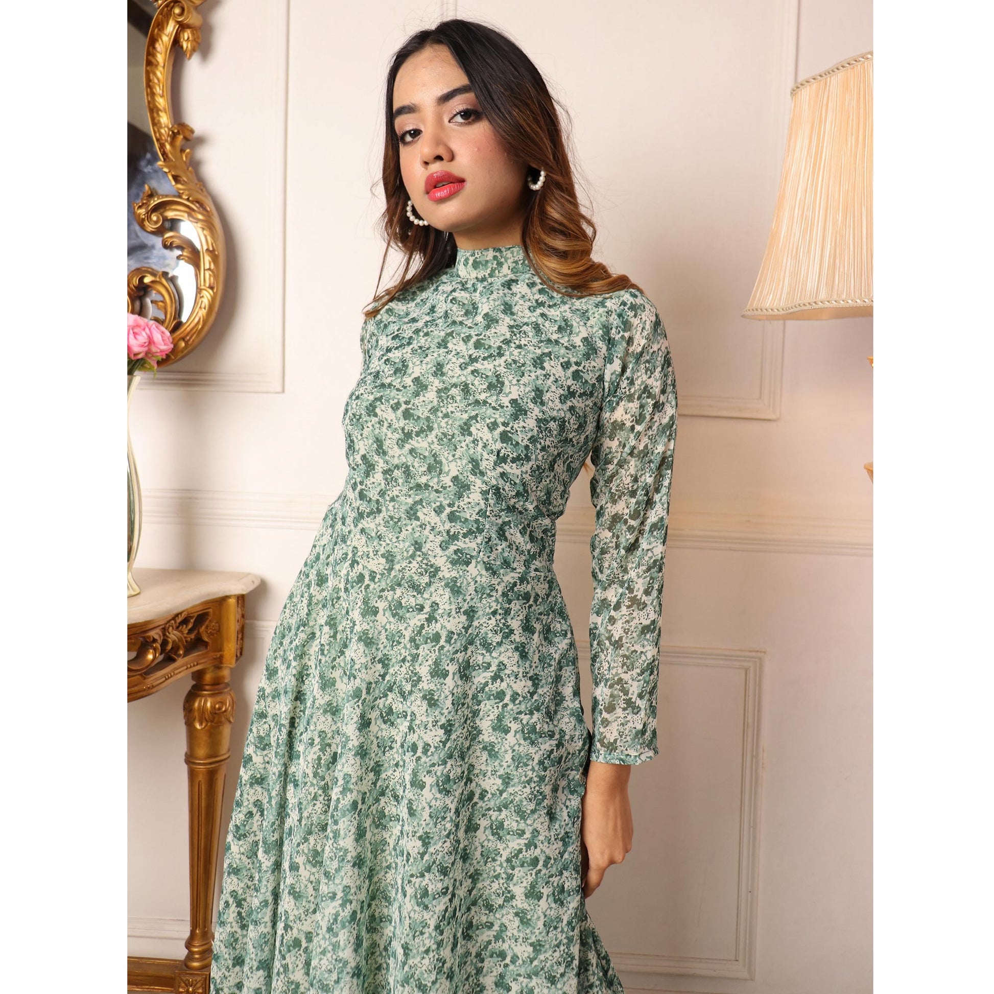 green-printed-georgette-gown