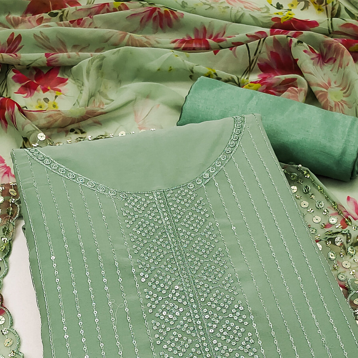 green-sequins-embroidered-georgette-dress-material
