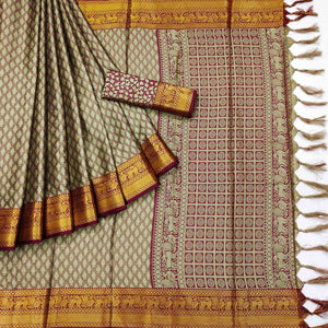 green-woven-cotton-silk-saree-with-tassels-5