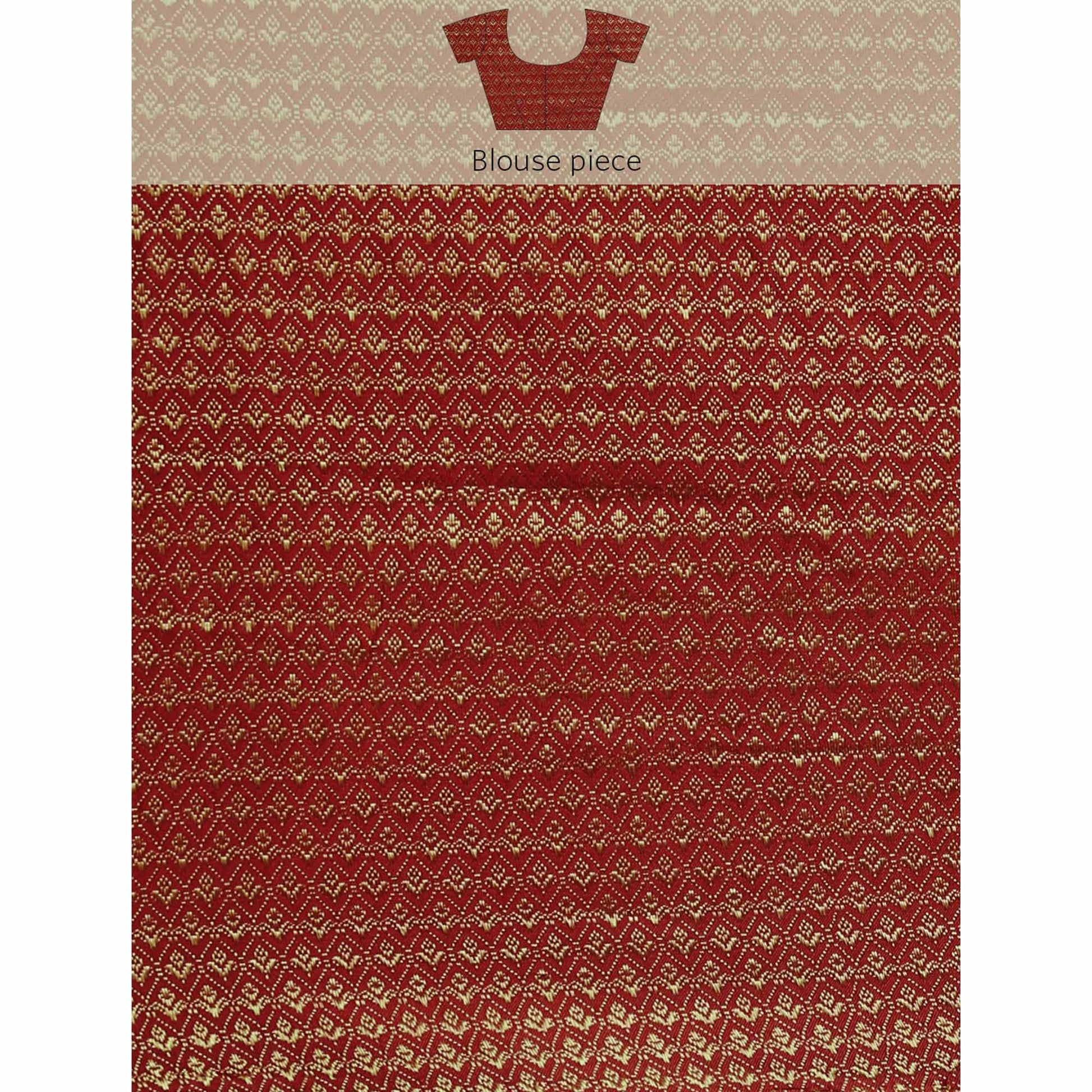 Maroon Floral Foil Printed Shimmer Saree