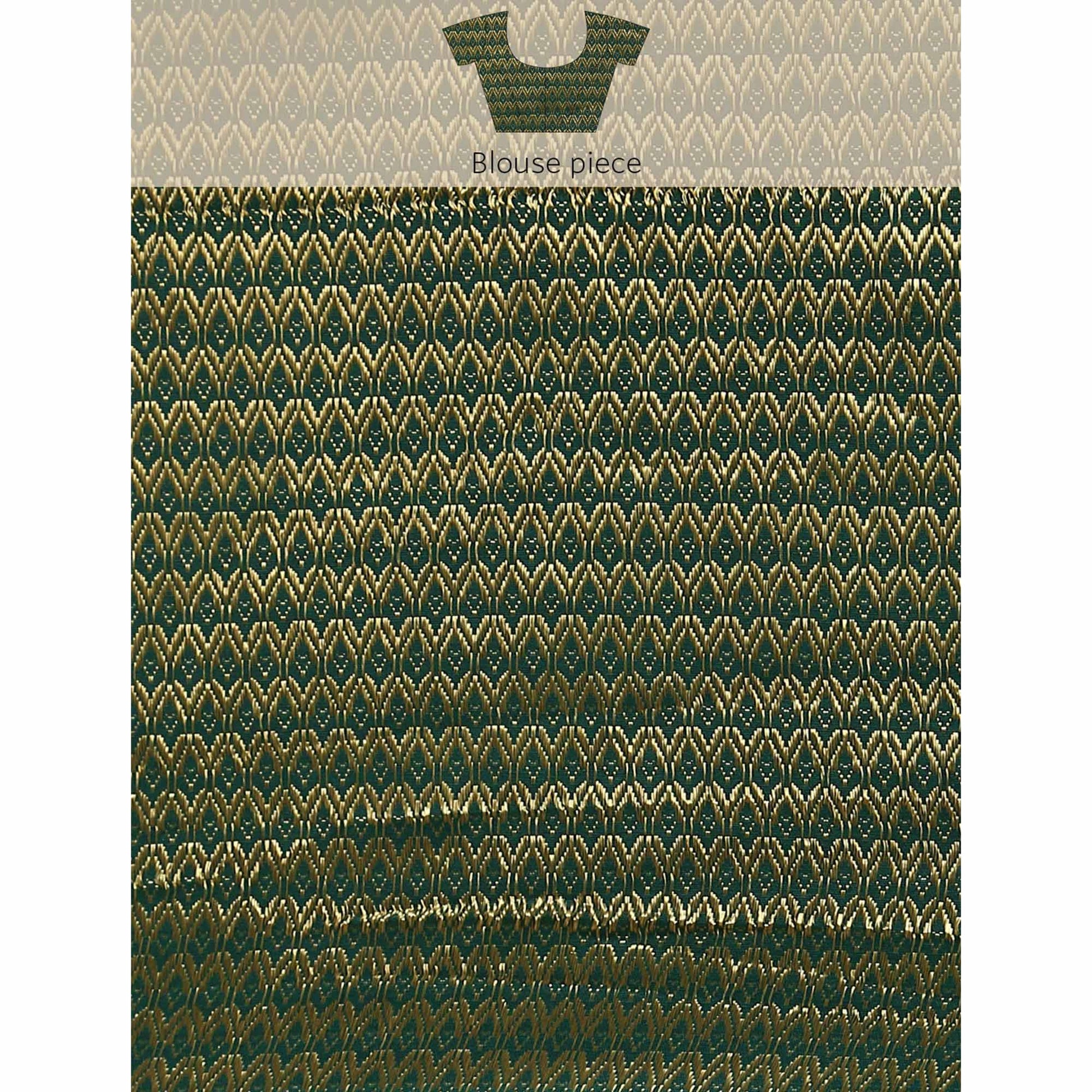 green-floral-foil-printed-shimmer-saree