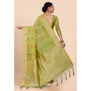 green-woven-organza-saree-with-tassels-9