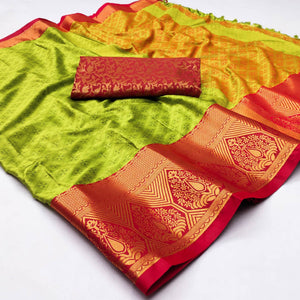 21-green-woven-cotton-silk-saree-with-tassels