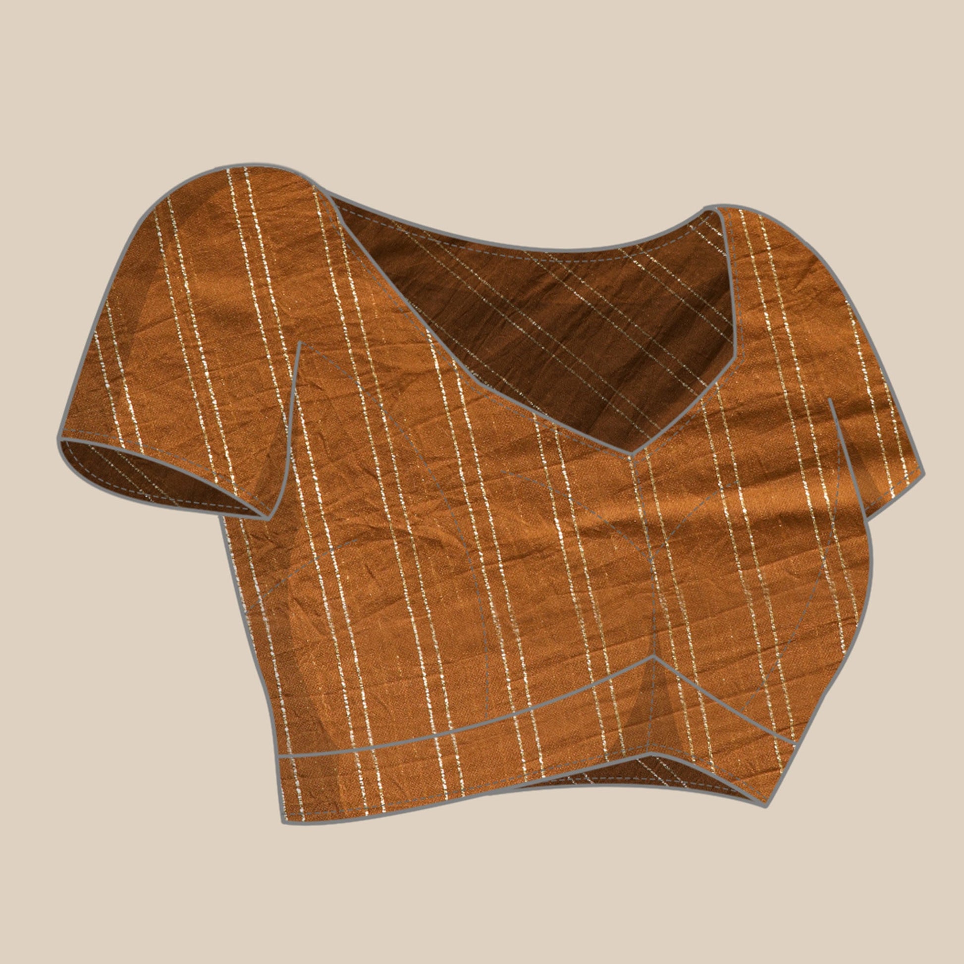 Brown Swarovski With Embroidery Work Chiffon Saree