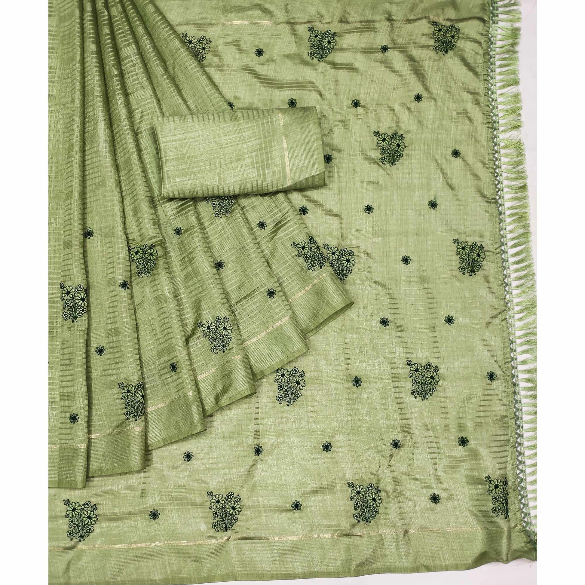 green-floral-embroidered-art-silk-saree
