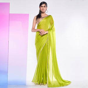 green-solid-with-embroidered-border-georgette-saree