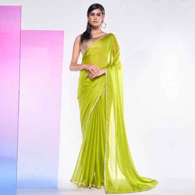 green-solid-with-embroidered-border-georgette-saree