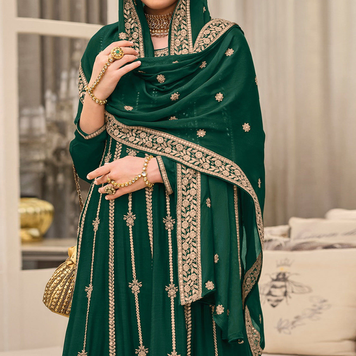 green-floral-embroidered-georgette-sharara-suit