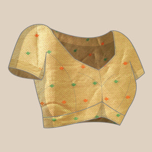 Mehendi Green Floral Woven Organza Silk Saree