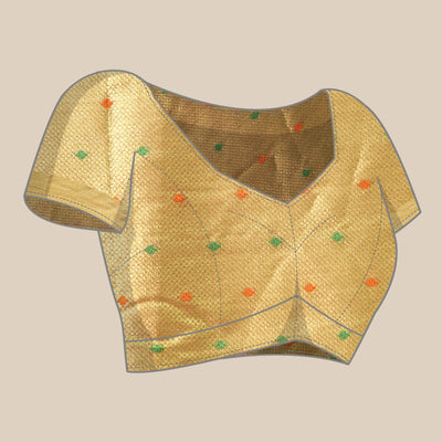 Mehendi Green Floral Woven Organza Silk Saree