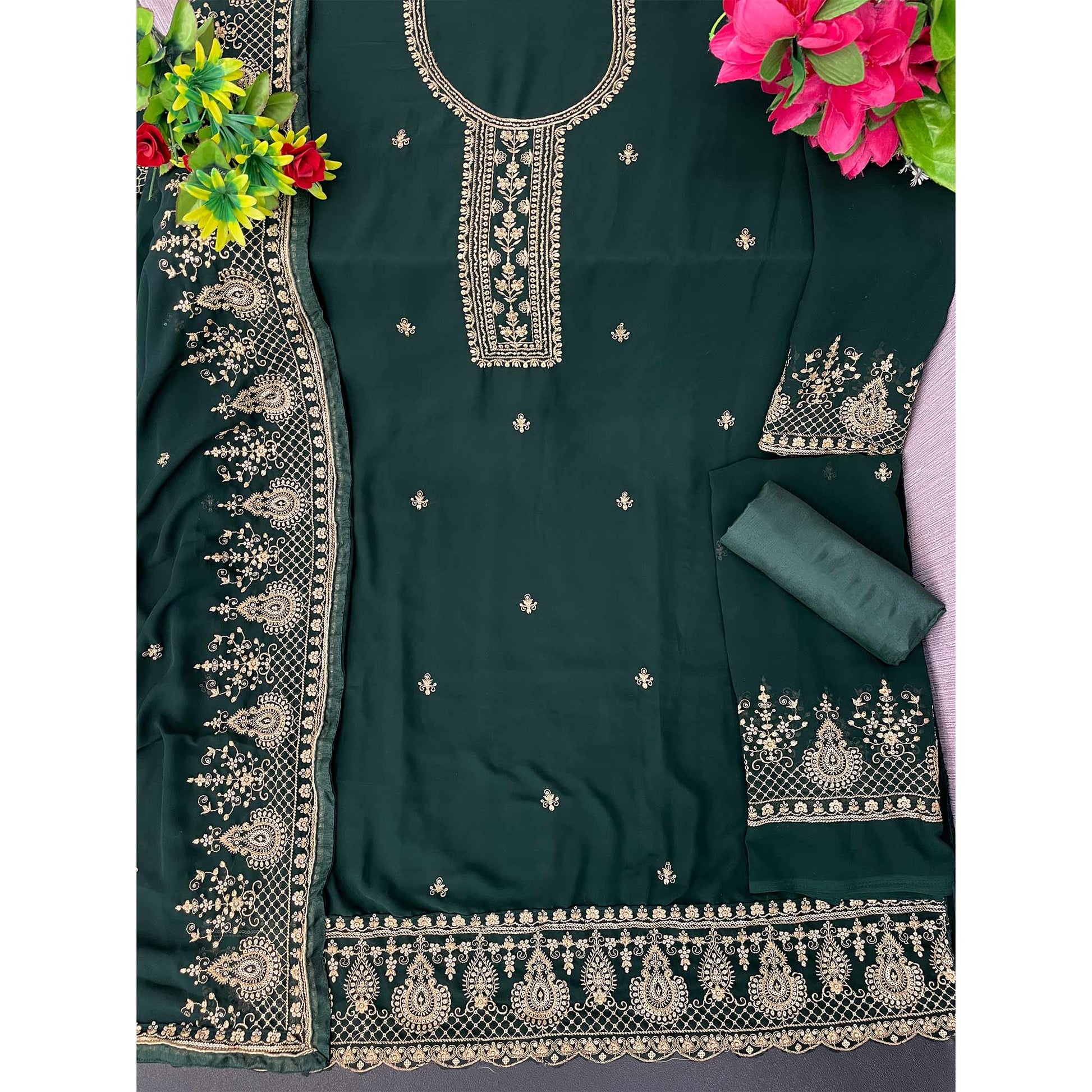a-green-floral-embroidered-georgette-sharara-suit