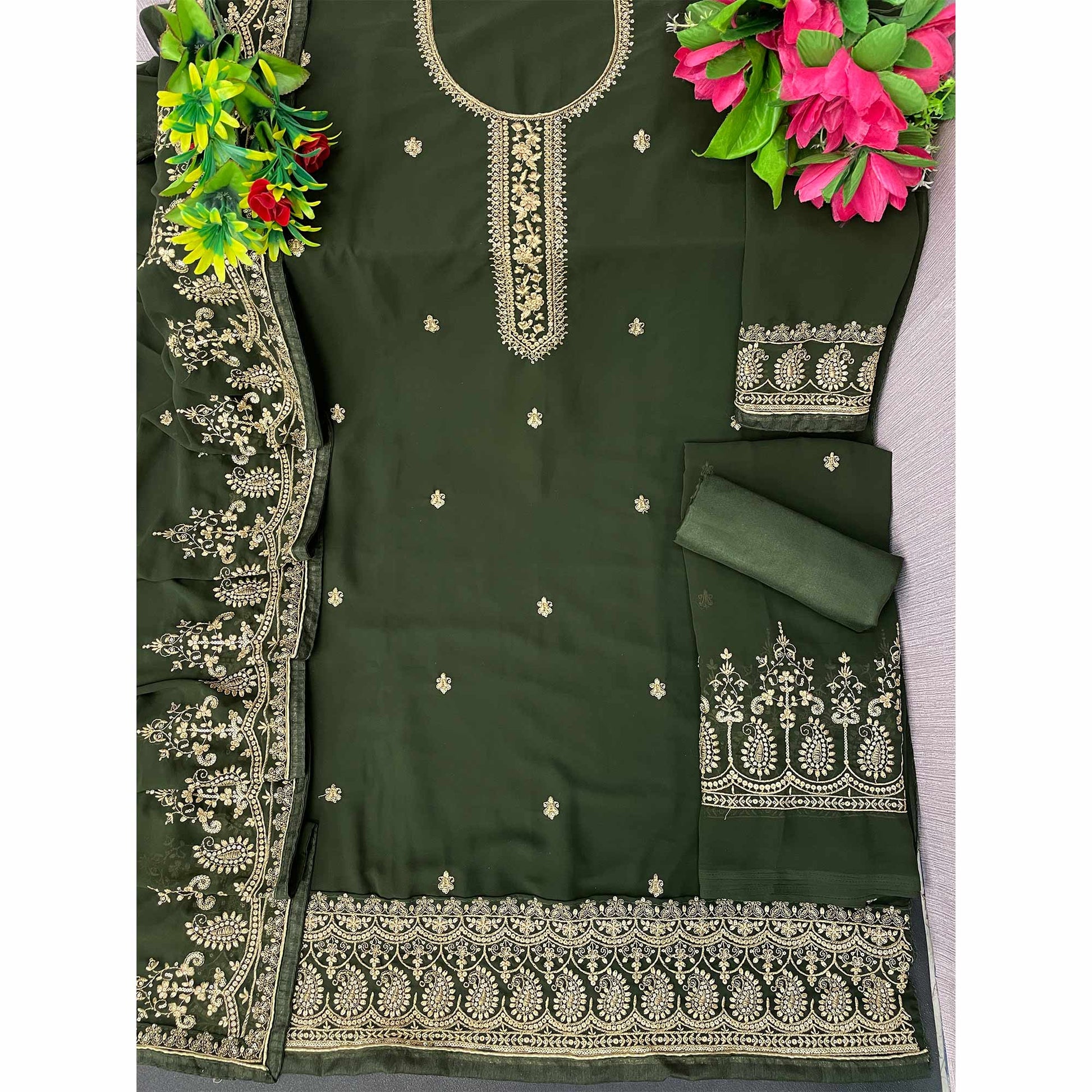 green-floral-embroidered-georgette-sharara-suit-1