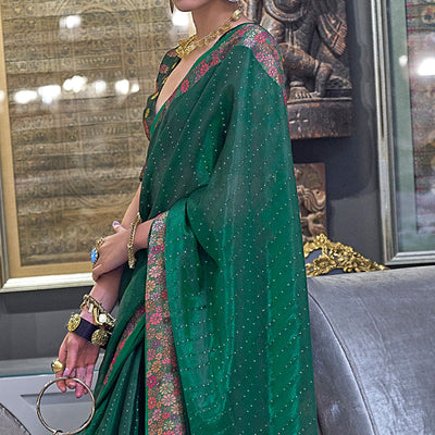 green-woven-with-sequins-work-organza-saree