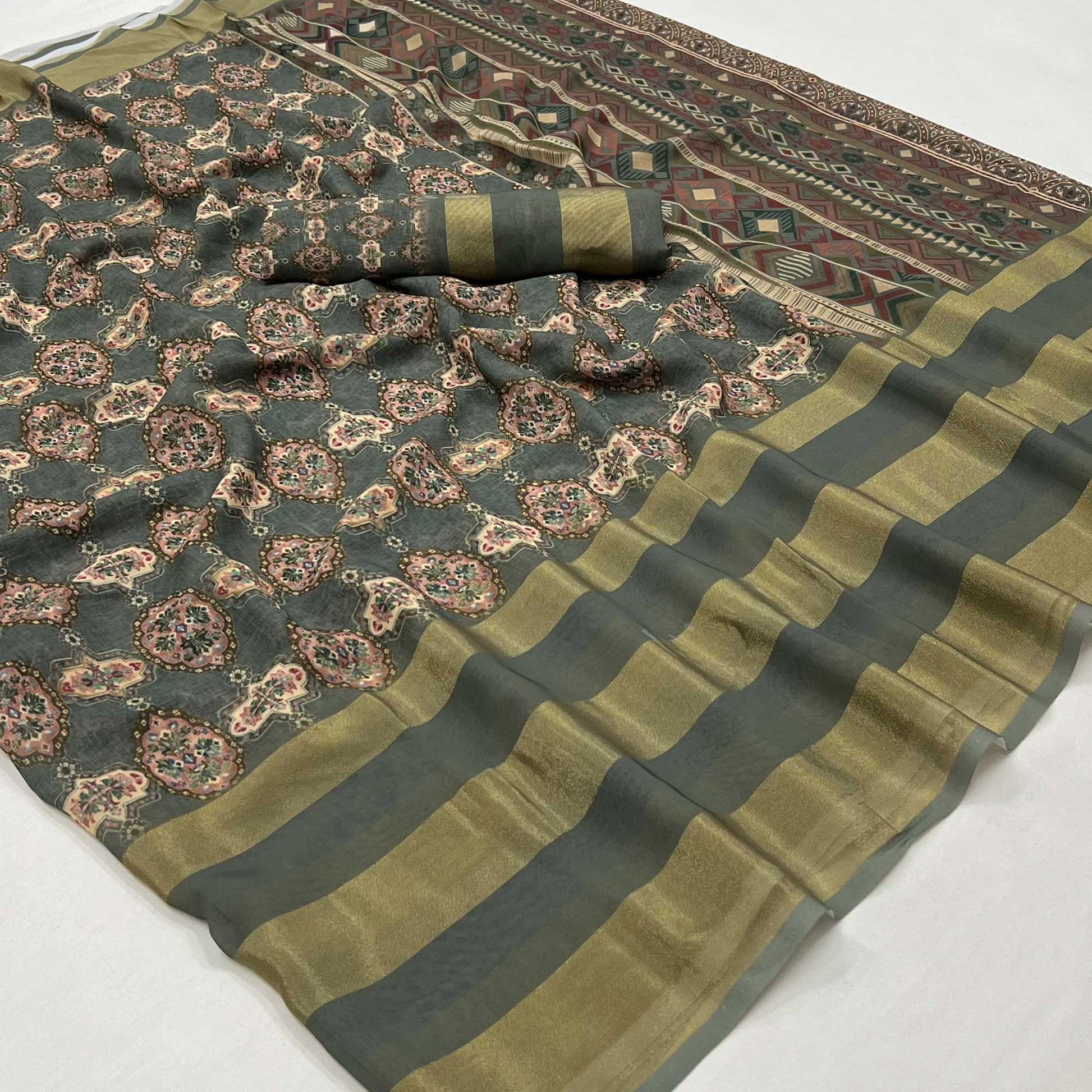 grey-digital-floral-printed-viscose-saree