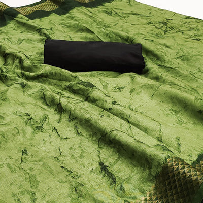 green-printed-art-silk-saree