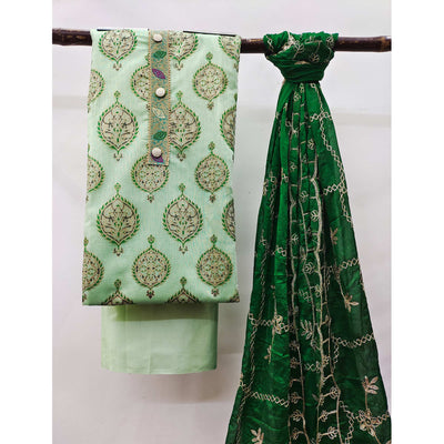 green-embroidered-chanderi-dress-material-6