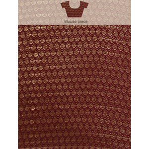 Maroon Foil Printed With Fancy Border Chiffon Saree