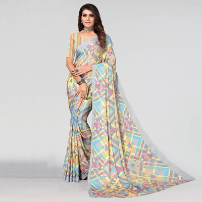 grey-geometric-printed-chiffon-saree