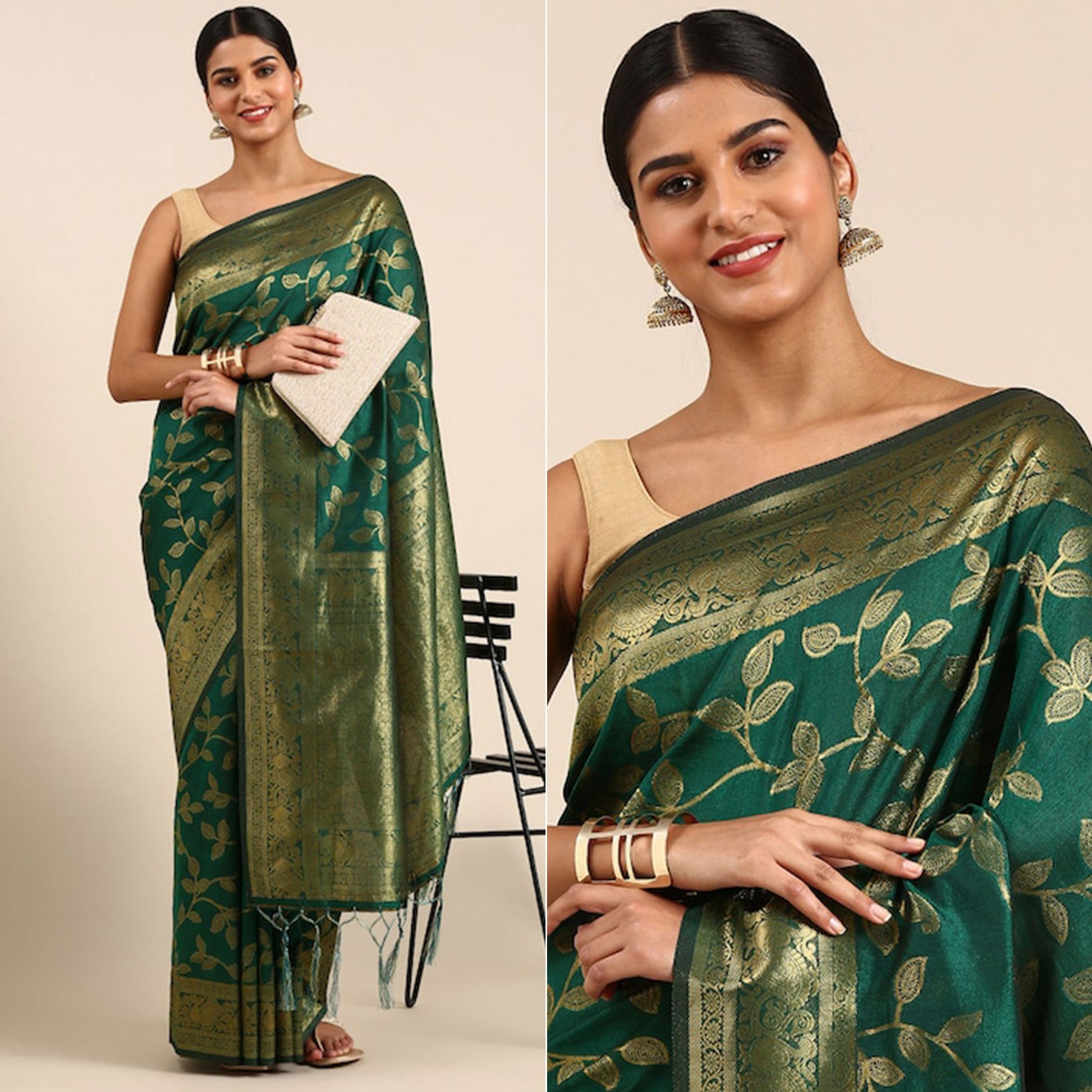 green-woven-kanjivaram-silk-saree-withtassels-1