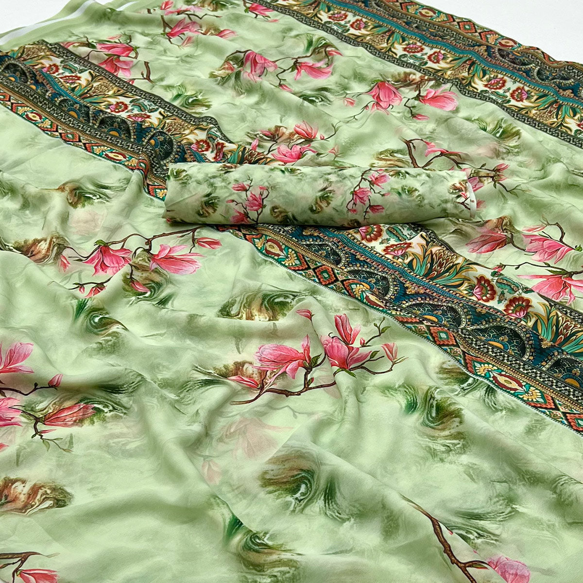 13green-floral-digital-printed-georgette-saree