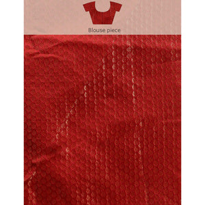 Maroon Foil Printed With Swarovski Zomato Silk Saree