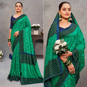 green-printed-with-embroidery-tussar-silk-saree
