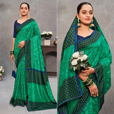 green-printed-with-embroidery-tussar-silk-saree