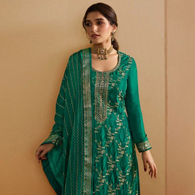 green-woven-and-embroidered-dola-silk-palazzo-suit