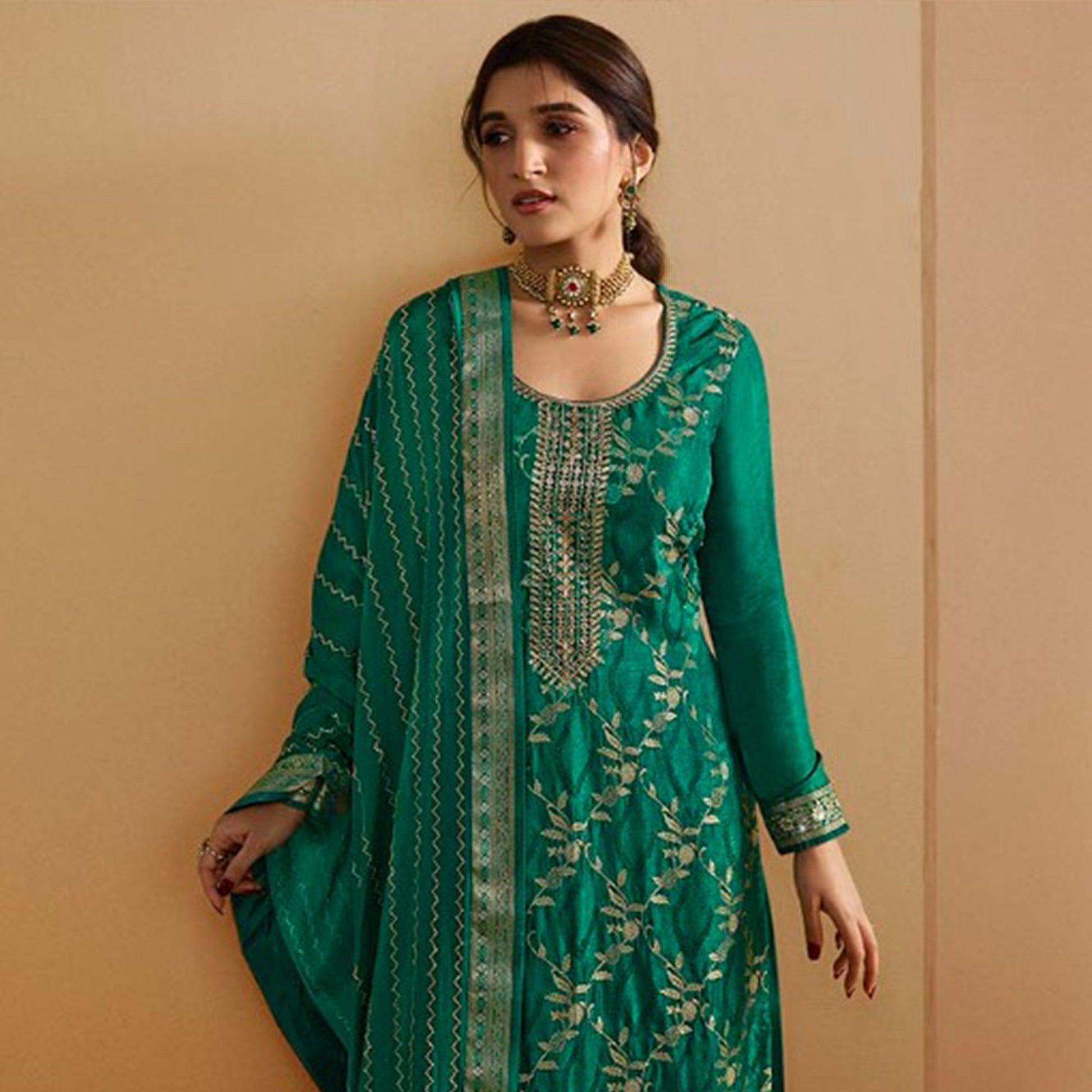 green-woven-and-embroidered-dola-silk-palazzo-suit