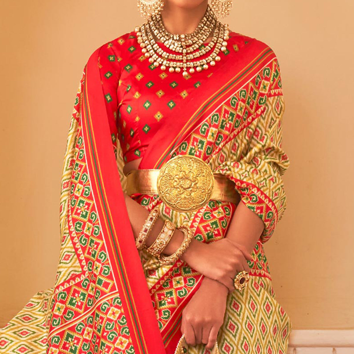 d-green-printed-tussar-silk-saree-with-tassels