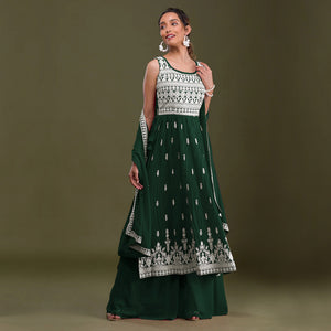 green-embroidered-georgette-naira-cut-semi-stitched-palazzo-suit