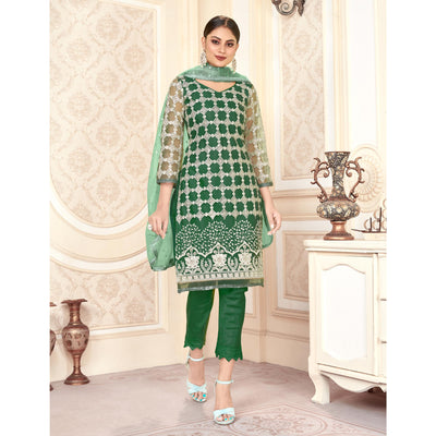 green-sequins-embroidered-net-semi-stitched-suit