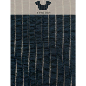 Blue Swarovski With Embroidery Work Chiffon Saree