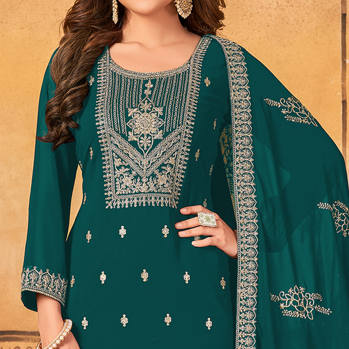 green-floral-embroidered-georgette-salwar-suit
