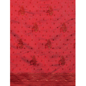 Maroon Woven Organza Saree