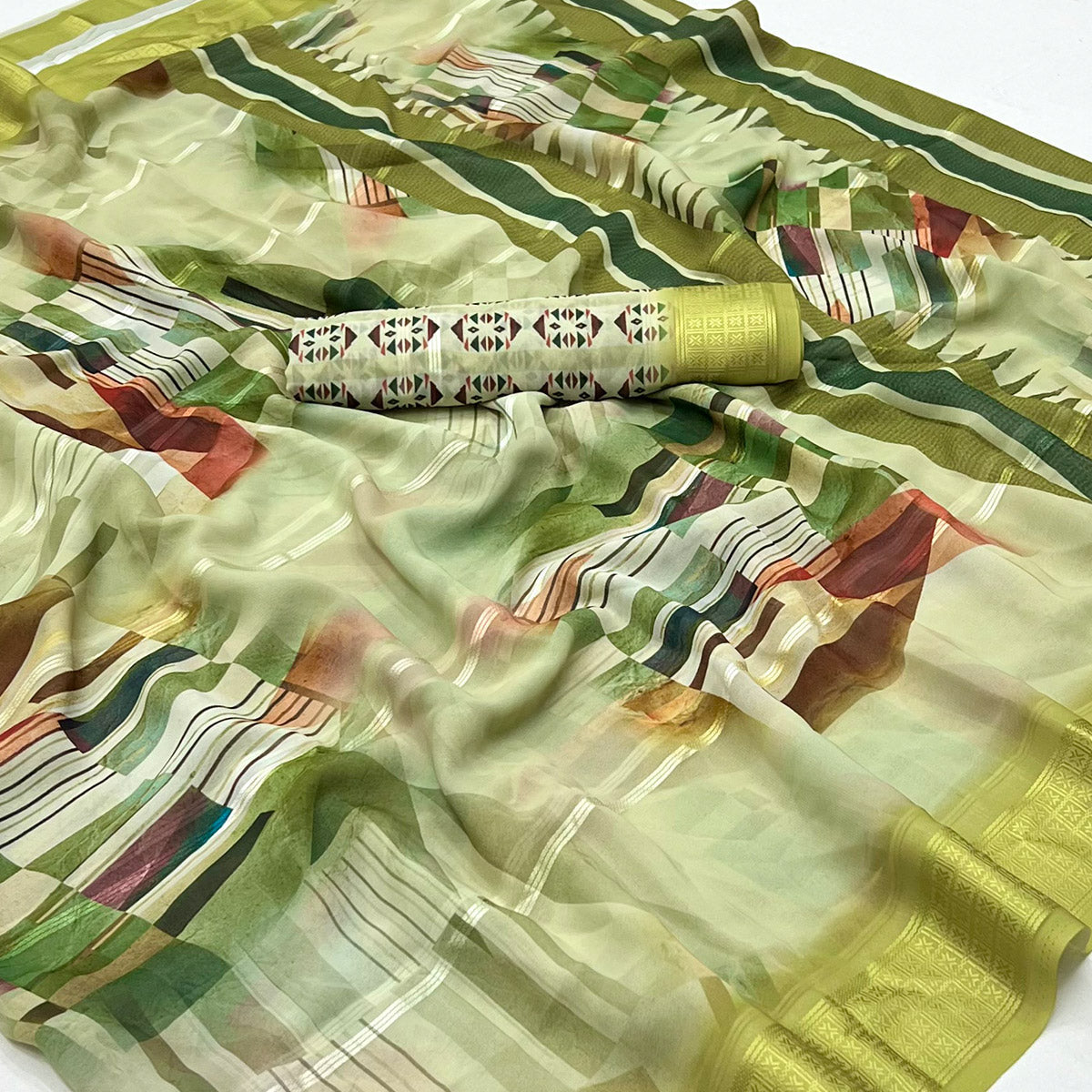 green-digital-printed-viscose-saree-1