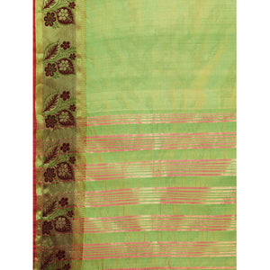 Mehendi Woven Cotton Silk Saree