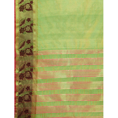 Mehendi Woven Cotton Silk Saree